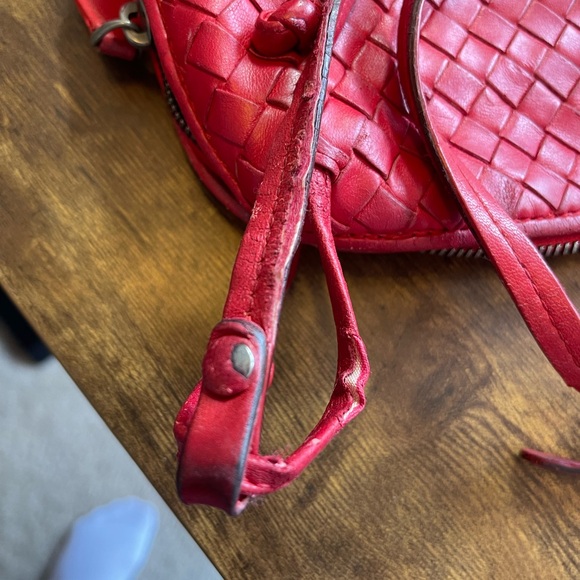 Bottega Veneta Red Intrecciato Leather Nodini Crossbody Bag - As described - Picture 16 of 16